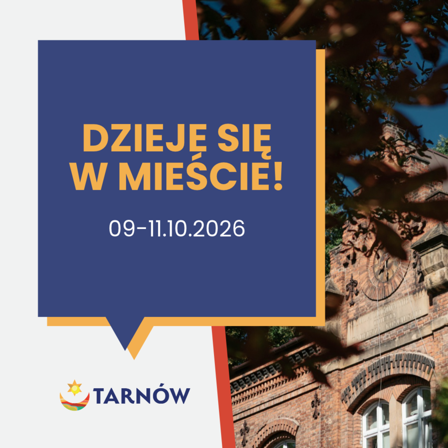 grafika -w tle budynek z Tarnowa